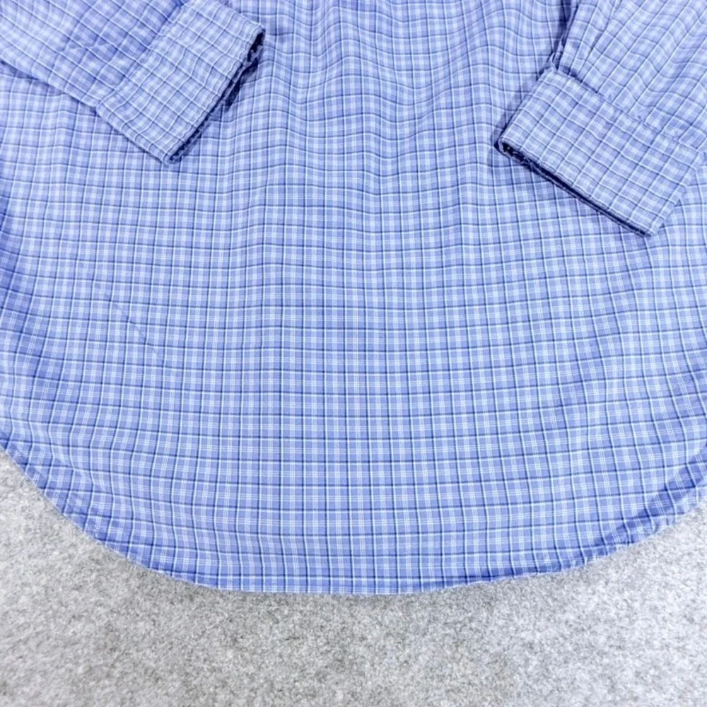 Polo Ralph Lauren Mens Small Blue Plaid Classic Fit Button Down Shirt LS Preppy